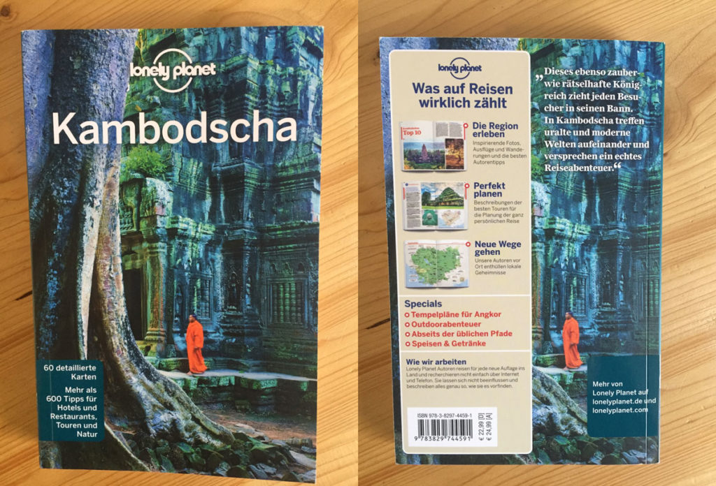 Der neue Lonely Planet 2019 über Kambodscha in deutsch.
