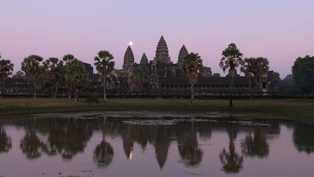 Tolles Licht vor dem Sonnenuntergang in Angkor Wat.
