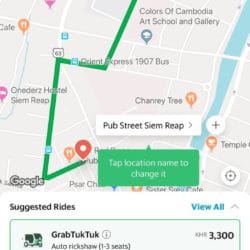 Grab Taxidienst in Siem Reap